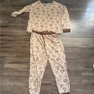 Disney Brown Character Print Pajama Set